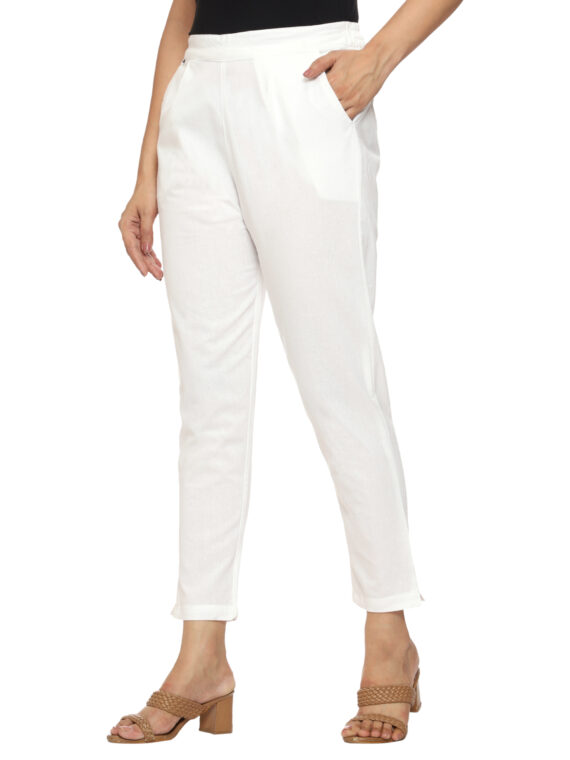 White Ethnic Pants Online