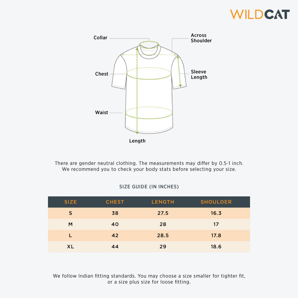 Wild Cat - Size Chart