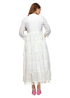 Online Embroidered White Anarkali Dress