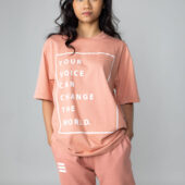 peach affordable tshirtswith text