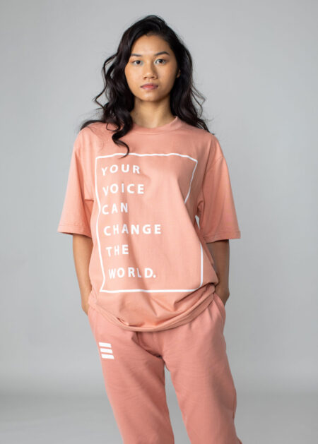 peach affordable tshirtswith text