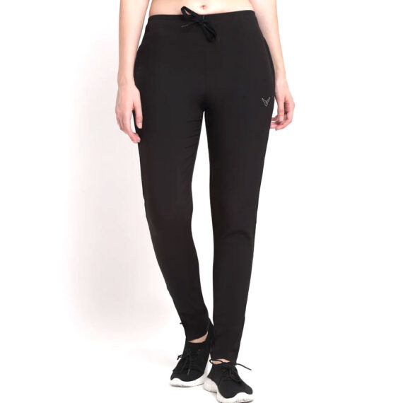 Buy PLAY Black High Rise Flared Training Pants For Women Online