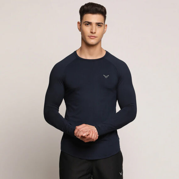 TE4498XP1-navyStretch Full Sleeve Tee