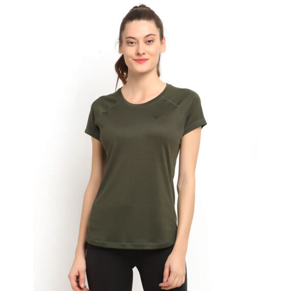 TE9027XN1-olive-1Gym Yoga Solid Tee