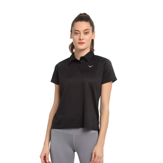 TE9033XN1-blk-1 Raglan Polo T-Shirt